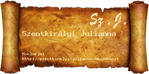 Szentkirályi Julianna névjegykártya