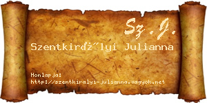 Szentkirályi Julianna névjegykártya